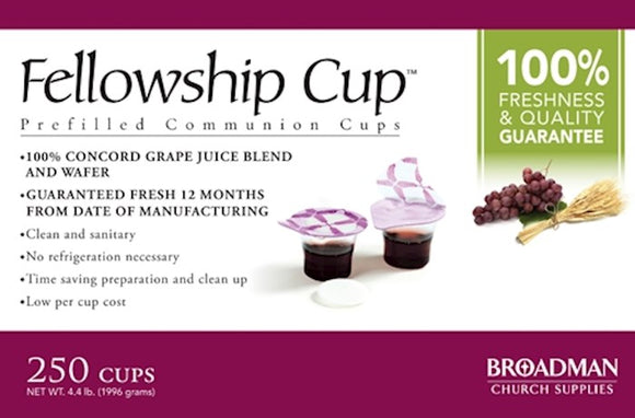 Fellowship Cup Prefilled Juice/wafer 250 count