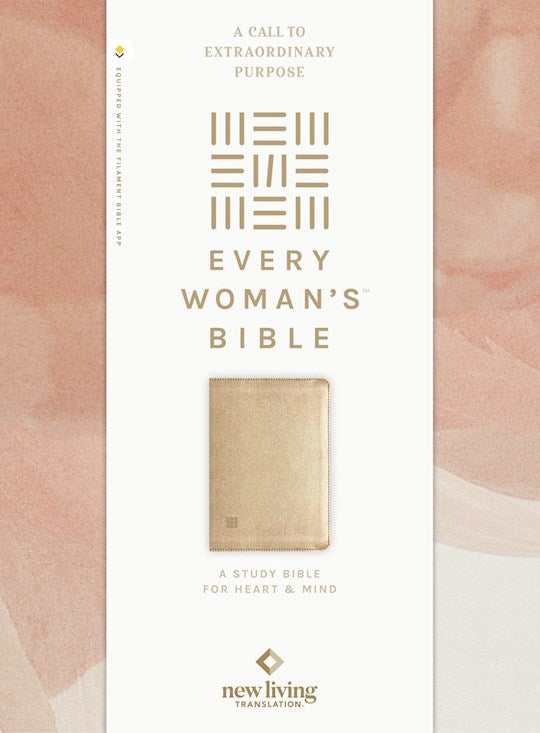 NLT Every Woman's Bible, Filament-Enabled Edition-Soft Gold LeatherLike