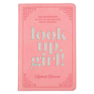 Devotional Gift Book-Look Up, Girl-Faux Leather