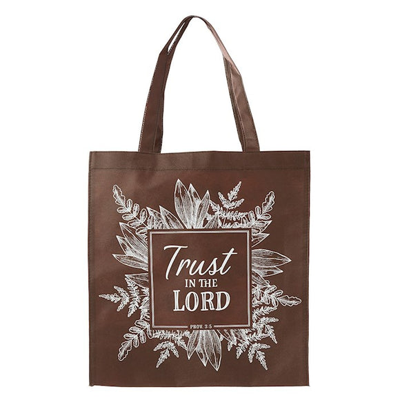 Tote Bag-Trust In The Lord-Brown-Non-Woven