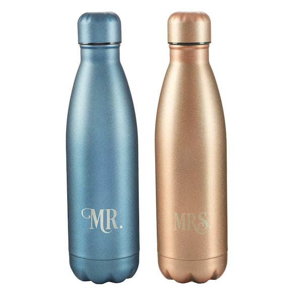 2 Water Bottle Set - Mr & Mrs
