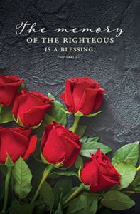 Bulletin-The Memory Of The Righteous Is A Blessing