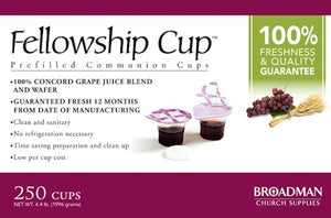 Fellowship Cup Prefilled Juice/wafer 250 count