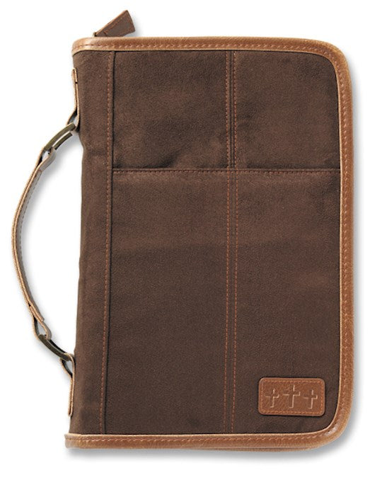 Bible Cover-Aviator Suede-Brown-X-Large