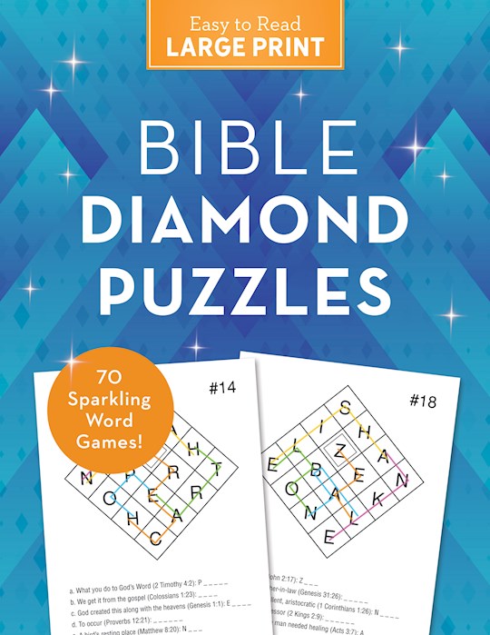 Bible Diamond Puzzles Large Print 70 Sparkling Word Games!