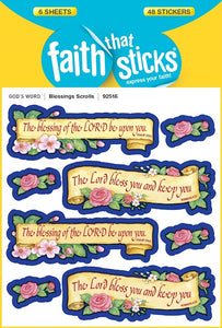 Sticker-Blessing Scrolls (6 Sheets) (Faith That Sticks)