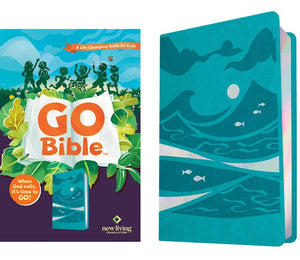 NLT Go Bible-Teal Ocean LeatherLike A Life-Changing Bible For Kids