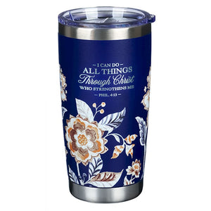 Stainless Steel Tumbler-Navy-All Things-Phi. 4:13