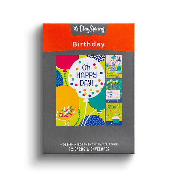 Card-Boxed-Birthday-Icons (Art) (Box Of 12)