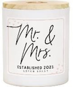 Candle-Lemon Sugar-Mr. & Mrs. (11 Oz Soy w/2 Wicks)