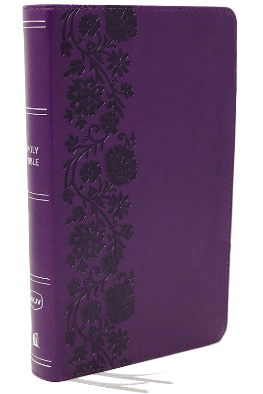 NKJV Personal Size Large Print Reference Bible (Comfort Print)-Purple Leathersoft