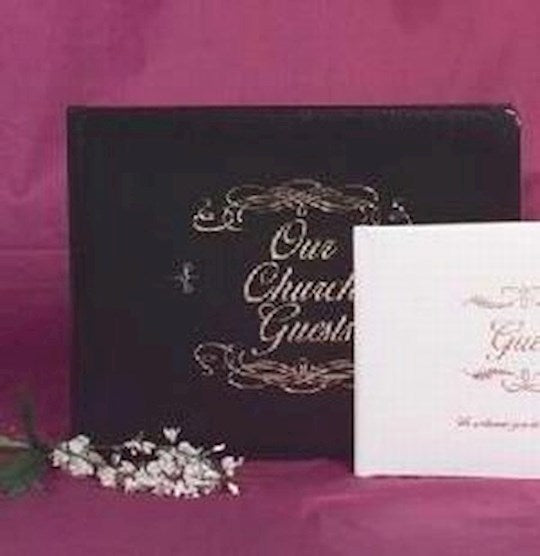 Our Church Guests Guest Book Large Black