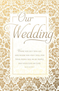 Wedding Bulletin-Where You Go I Will Go.... (Ruth 1:16, NIV) (Pack Of 100)