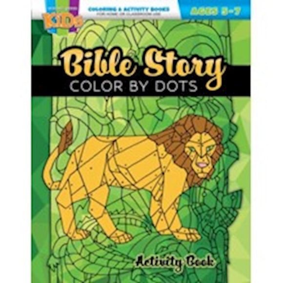 Bible Study Color-By-Dots Coloring Activity Book (Ages 5-7)