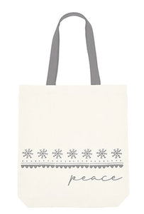 Canvas Tote-Peace (14.5" x 16" w/3"Gusset)