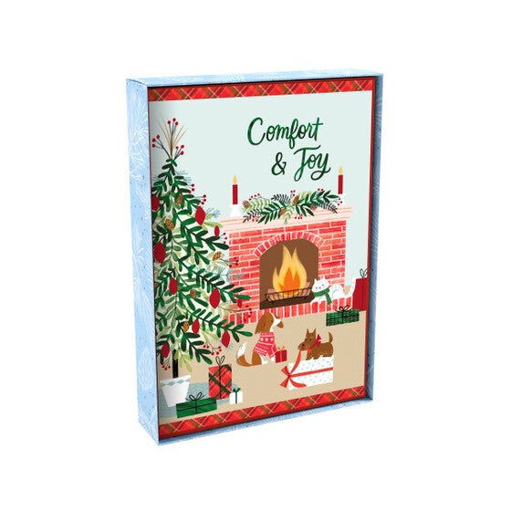 Card-Boxed-Christmas-Comfort & Joy Scene (Box Of 18)
