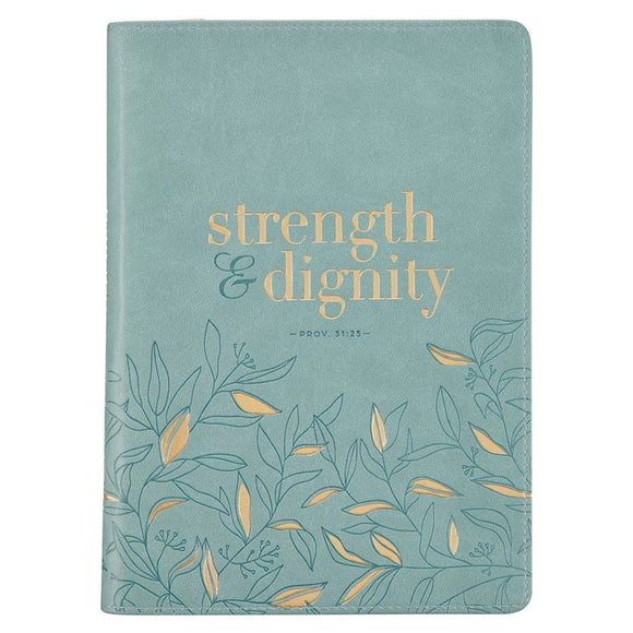 Journal-Classic-Strength & Dignity (Proverbs 31:25) w/Zipper