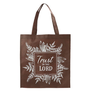 Tote Bag-Trust In The Lord-Brown-Non-Woven