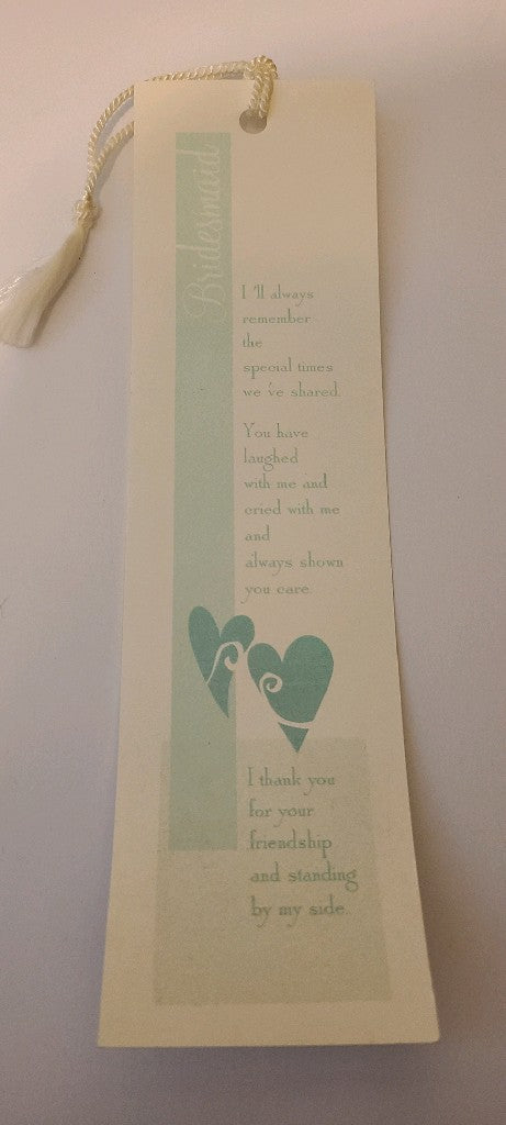 Bridesmaid Bookmarks