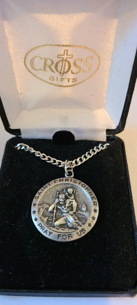 Necklace with Saint Christopher Medallion