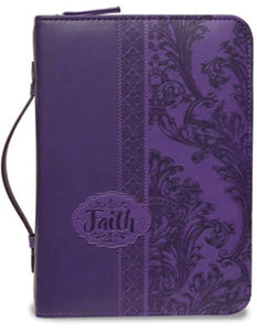 Large Purple FAITH Bible Cover