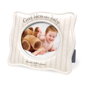 For this Child I prayed ceramic photo frame