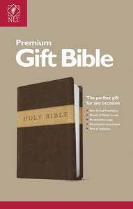 NLT Premium Gift Bible-Tan/Brown