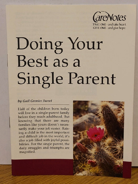 Doing Your Best as a Single Parent - Care Notes (pamphlet)