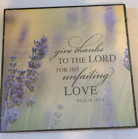 Give Thanks to the Lord plaque