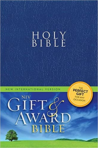 NIV, Gift and Award Bible, Leather-Look, Blue, Red Letter Edition