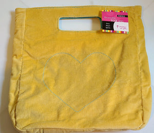 Small Reversible Fabric Tote Bag - Yellow