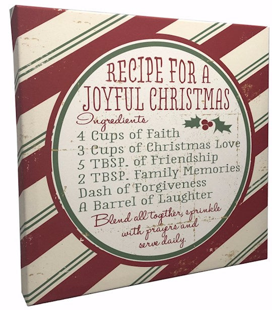 Recipe for a Joyful Christmas - wall hanging