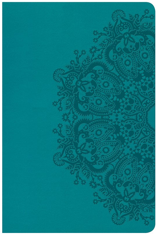 CSB Large Print Personal Size Reference Bible-Teal LeatherTouch