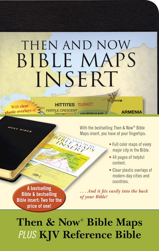 KJV Thinline Reference Bible w/Then & Now Bible Maps Insert-Black Imitation Leather