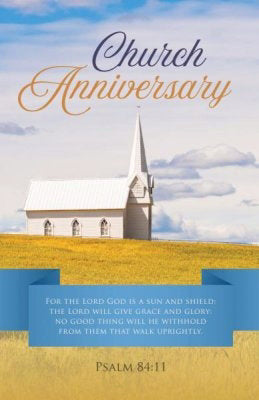 Church Anniversary Bulletins – Sonshine Books & Gifts