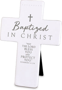 Baptized in Christ resin Cross
