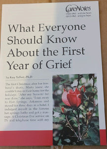 Care Notes - What Everyone Should Know About the First Year of Grief booklet