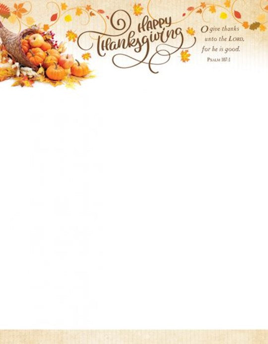 Happy Thanksgiving Letterhead