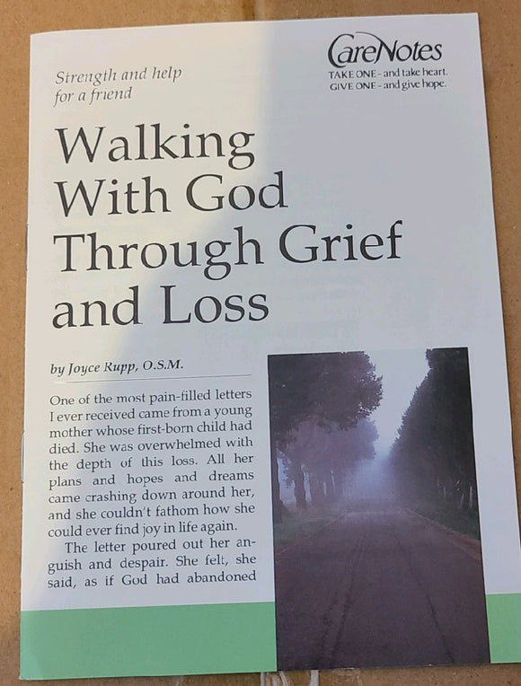 Care Notes - Walking With God Through Grief and Loss booklet