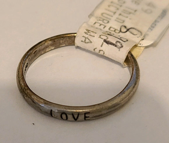 Thin Band Love Ring