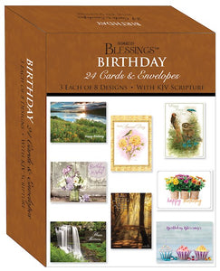 Boxed Cards-Shared Blessings-Large Birthday Assortment (Box Of 24)
