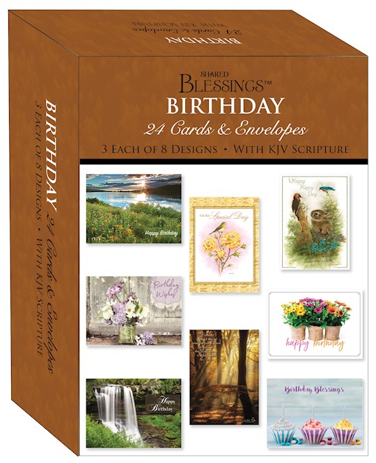 Boxed Cards-Shared Blessings-Large Birthday Assortment (Box Of 24)