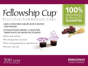Fellowship Cup Prefilled Juice/wafer 500 count