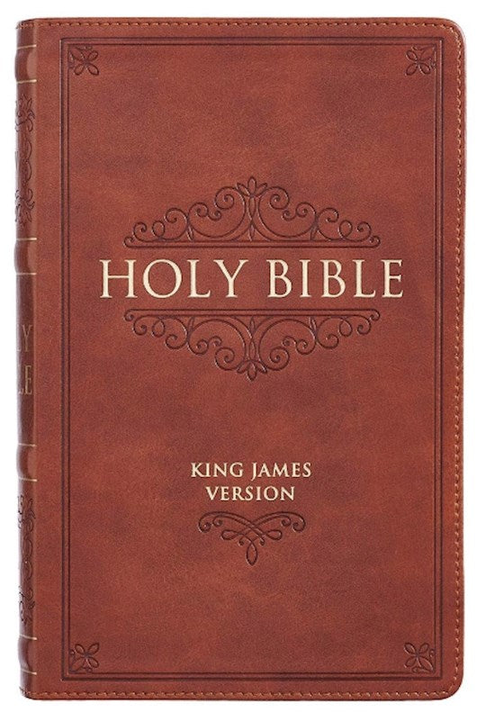 KJV Giant Print Reference Bible Brown Lux Leather Indexed
