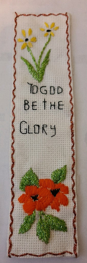Handmade Bookmark - To God be the Glory