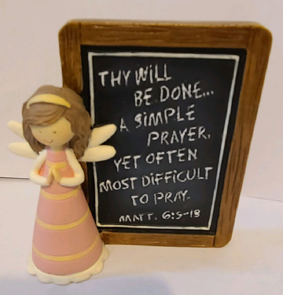 Thy Will Be Done Angel Ornament