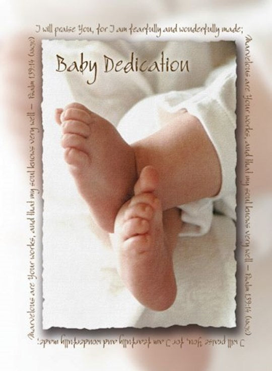 Baby Dedication Certificate (6/pkg)  Premium Stock Folded