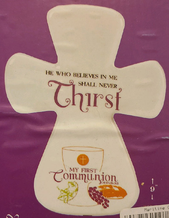 First Communion porcelain Wall Cross