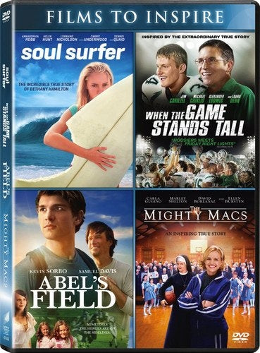 Films to Inspire: Soul Surfer-When the Game Stands Tall- Abel's Field-Mighty Macs DVD