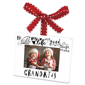 Grandkids Christmas Photo Ornament